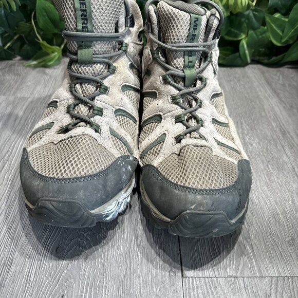 Merrell Men\'s Hommes Mid US Size 13W Waterproof Hiking Boot Boulder Grey Green main image 5